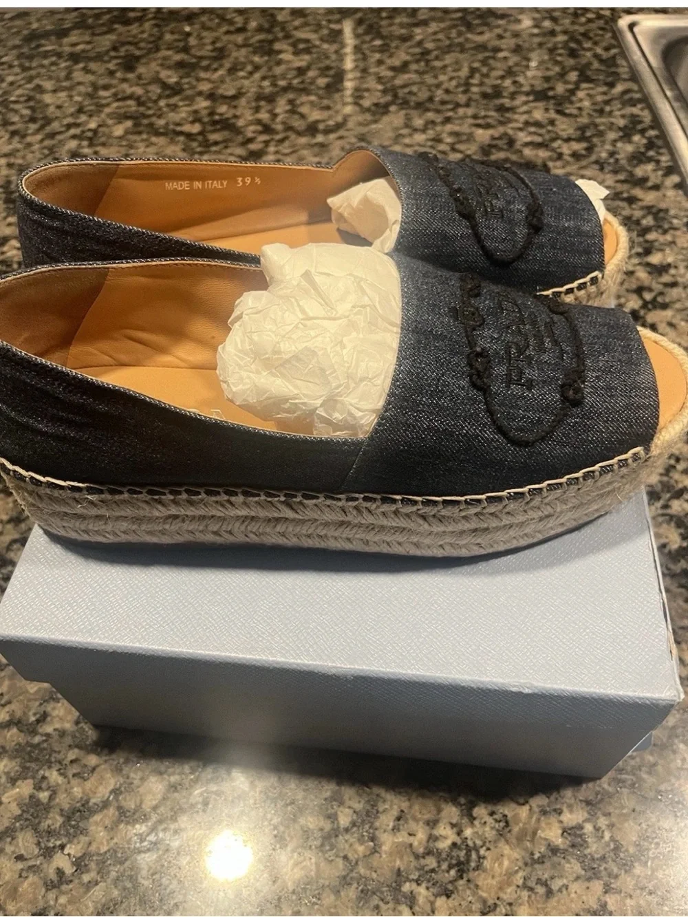 Prada slip espadrille